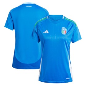Koszulka Włochy Damska Domowe Euro 2024 Koszulki Piłkarskie Krótki Rękaw